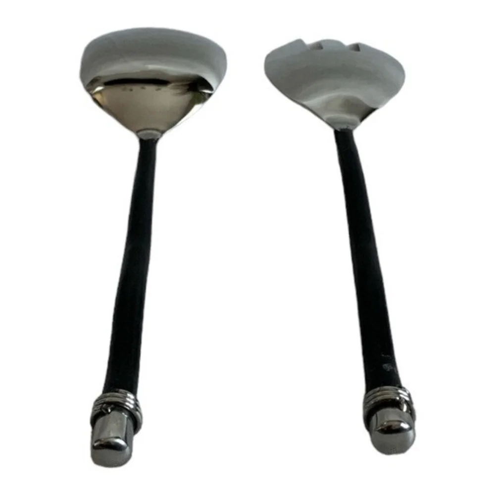 Vintage Storehouse Artisan 2-Piece Stainless Steel Salad Server Set India New